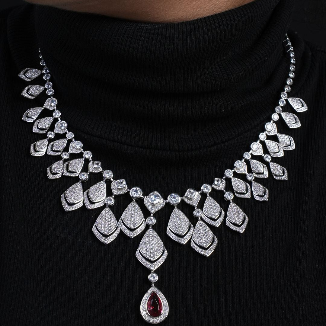 Geometric Fan Necklace