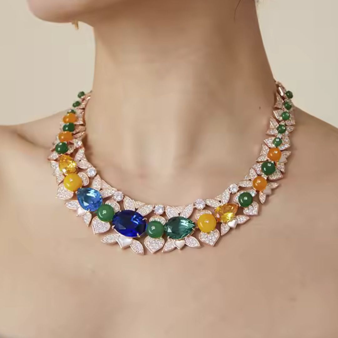 Multicolor Gem Necklace