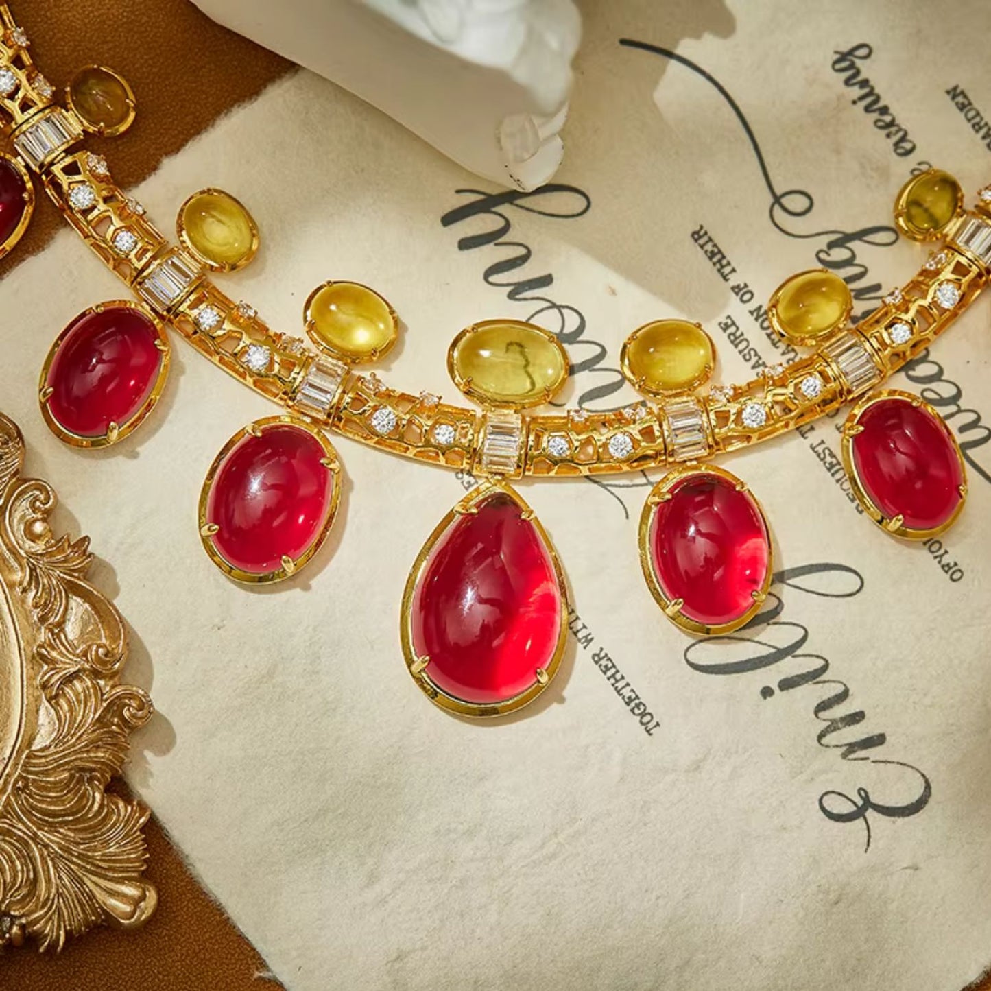 Red Veil Necklace