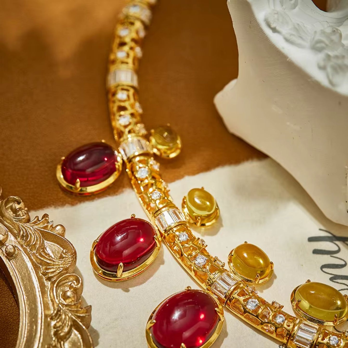 Red Veil Necklace