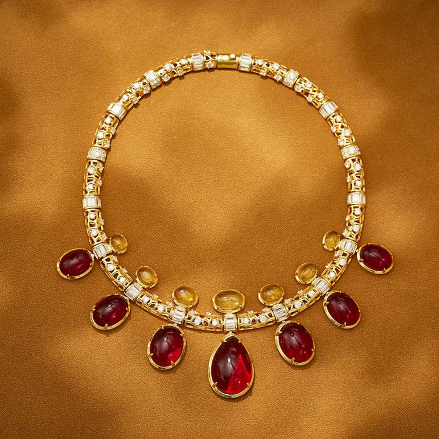 Red Veil Necklace