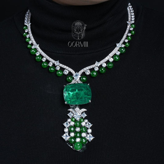 Green Stone Pendant Necklace