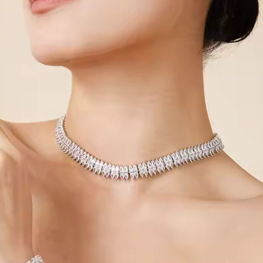 Marquise Silver Necklace